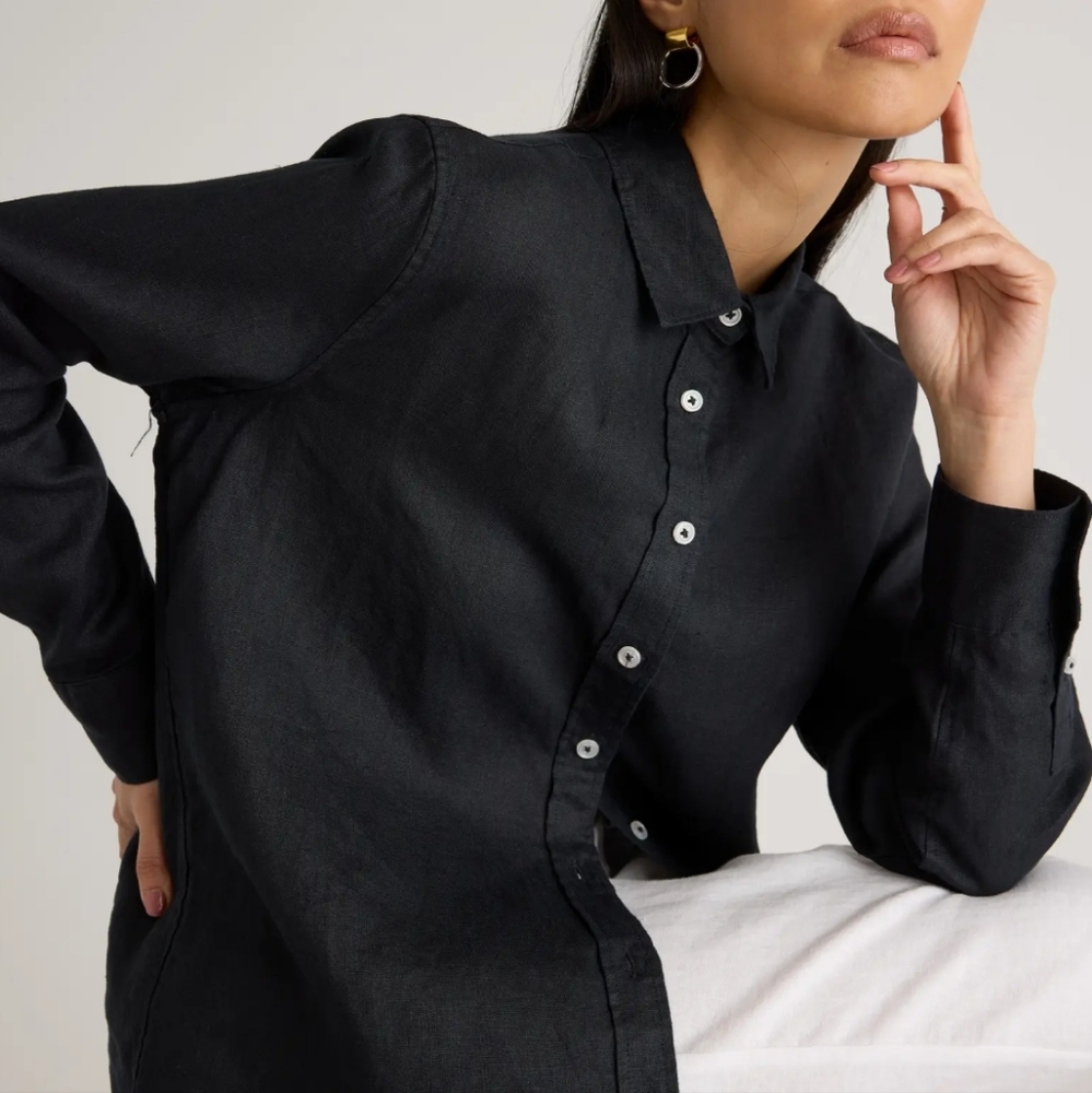 Quince 100% Linen Button Down XS